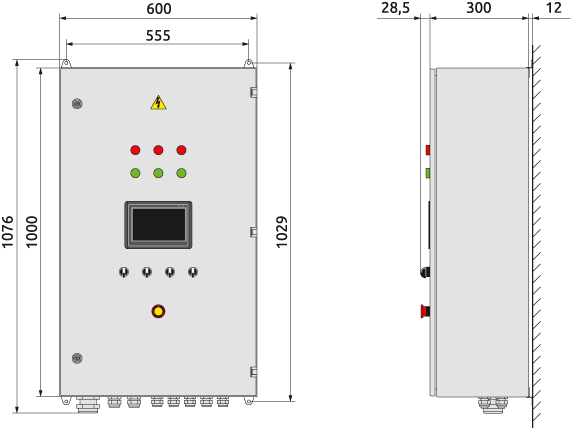 Габаритные размеры шкафов ClimatMaster-22-xxx-3-Lite