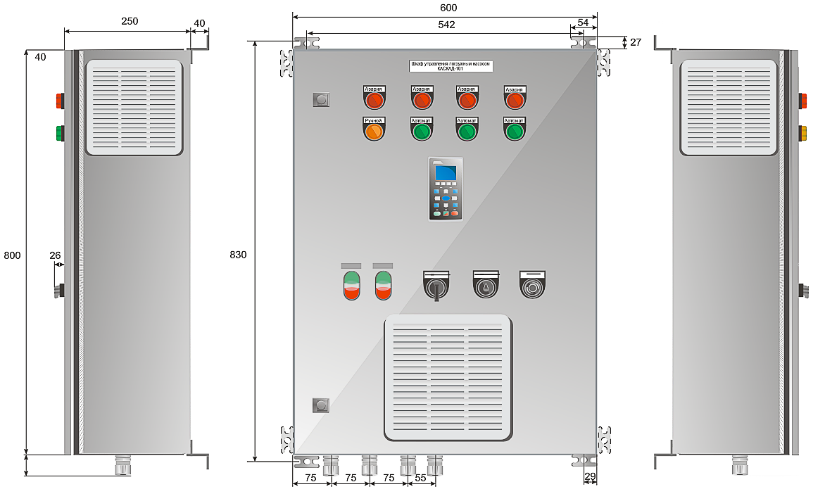 Габаритные размеры КАСКАД 101, типоразмер 3