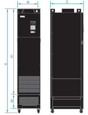 Габаритные размеры EMD-V, типоразмер D