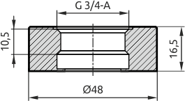 Габаритные размеры WA.21-G34-D48, мм