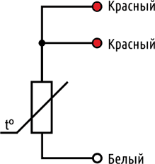 Схема соединения внутренних проводов термопреобразователя TRE.C24