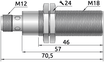 Габаритные размеры UDS.18-100, мм