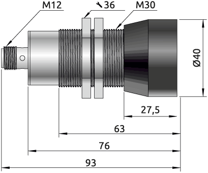 Габаритные размеры UDS.30-400