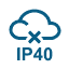 Защита от пыли и брызг воды IP40 Иконка защиты от пыли и брызг воды IP40