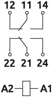 2 переключающих контакта
