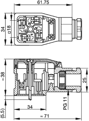 Габаритные размеры OP-SC1B