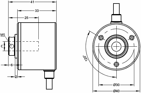 Габаритные размеры PRI40 SH