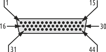 Разъем Sub-D 44 pin блока VPI-EU-S44