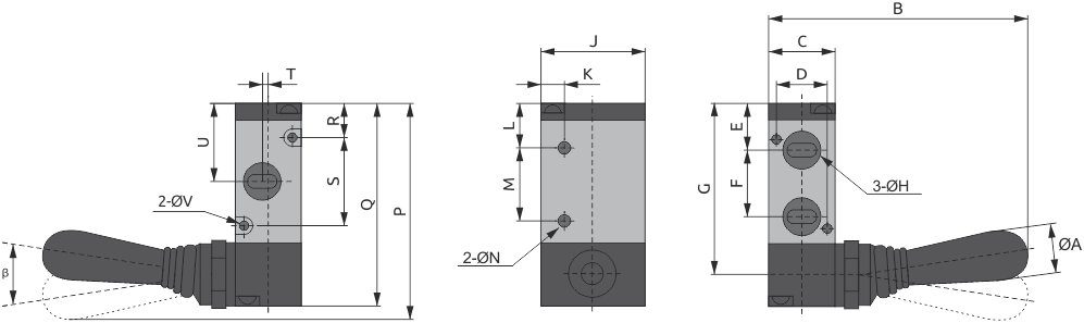 Габаритные размеры VALMA MLV-S-B
