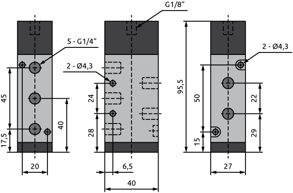 Габаритные размеры PIV-S-AP-14